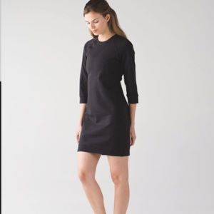 Lululemon Rite Time Dress Solid Black Size 4
